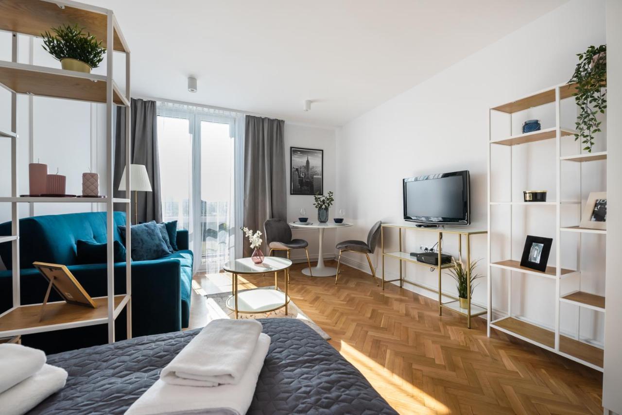 Ferienwohnung Metro Dworzec Gdanski Elegant Studio Warschau Exterior foto